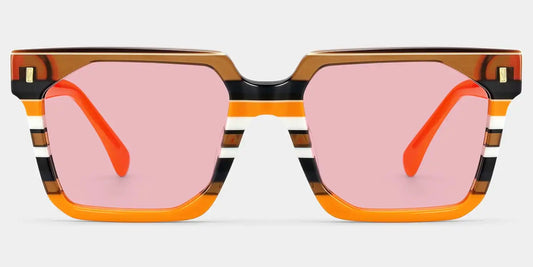 Laguer Orange Rectangle Sunglasses