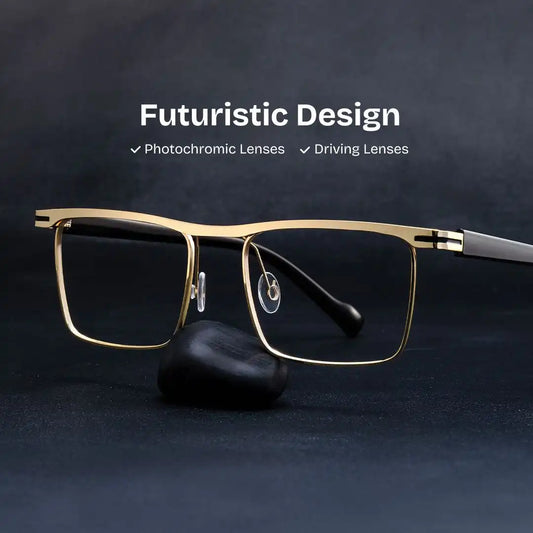 Violet Gold Browline Glasses