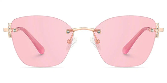 Jaxon Rose Gold Rectangle Sunglasses