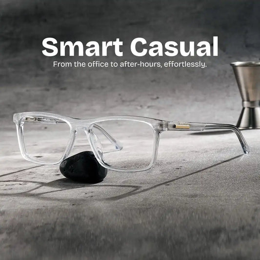 Daniel Gray Rectangle Glasses