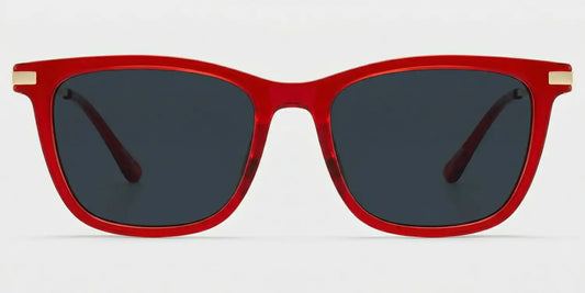 Selena Red Rectangle Sunglasses