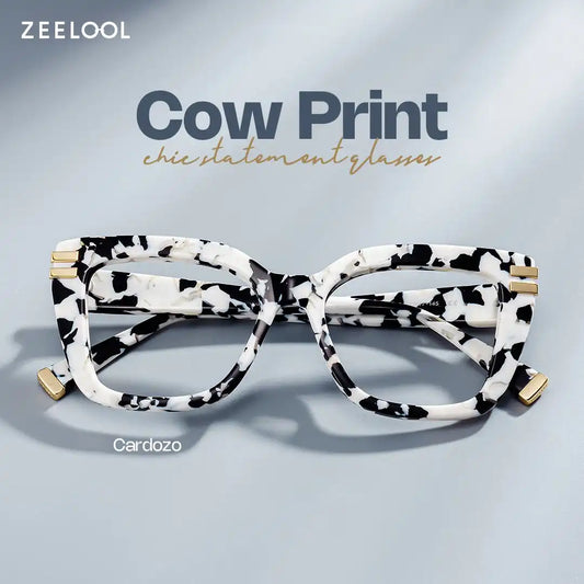 Cardozo Cow Print Square Glasses