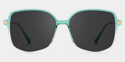 Payton Green Geometric Sunglasses