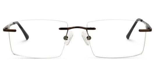 Cetina Brown Rectangle Glasses