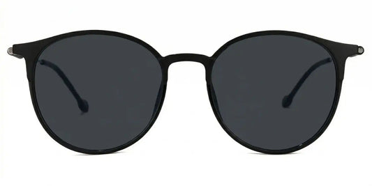 Gamble Black Round Sunglasses