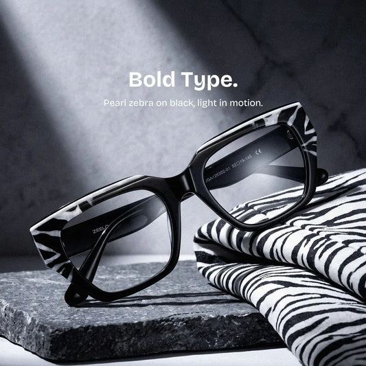 Sequoia Black Rectangle Glasses