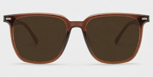 Eliza Dark Brown Square Sunglasses