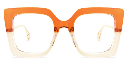 Qatar Orange Square Glasses