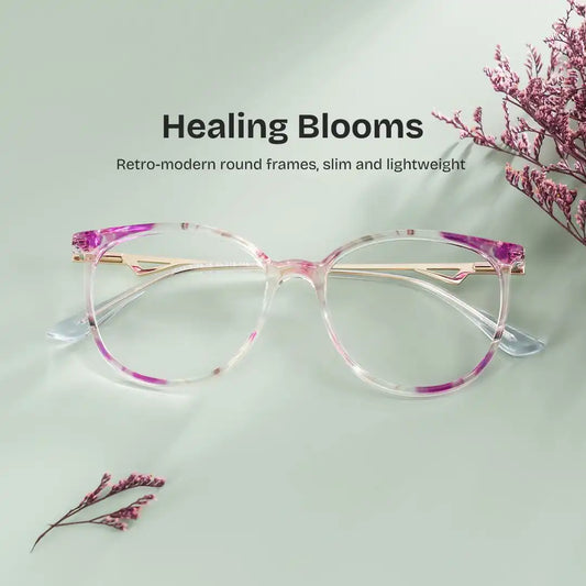 Chanty Purple Round Glasses