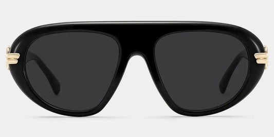 Aveline Black Aviator Sunglasses