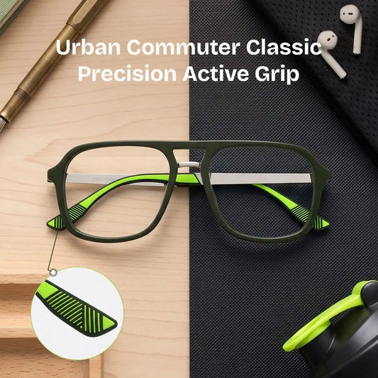 Ryder Green Aviator Glasses
