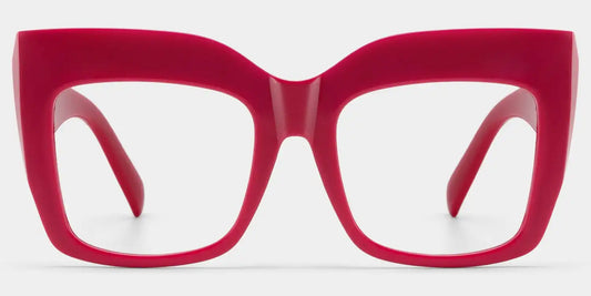 Alberta Red Square Glasses