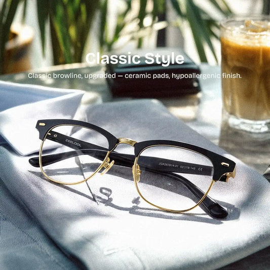 Penelope Gold Browline Glasses