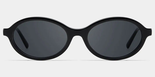 Everly Black Oval Sunglasses