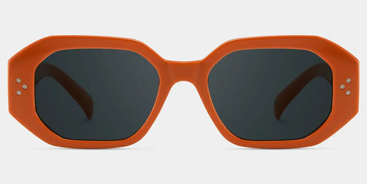 Soleil Orange Rectangle Sunglasses