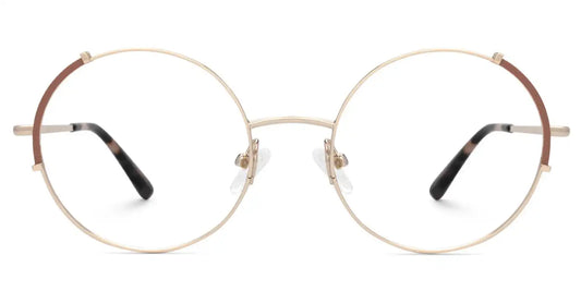 Rindy Brown Round Glasses