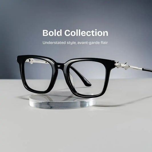 Reese Black Square Glasses