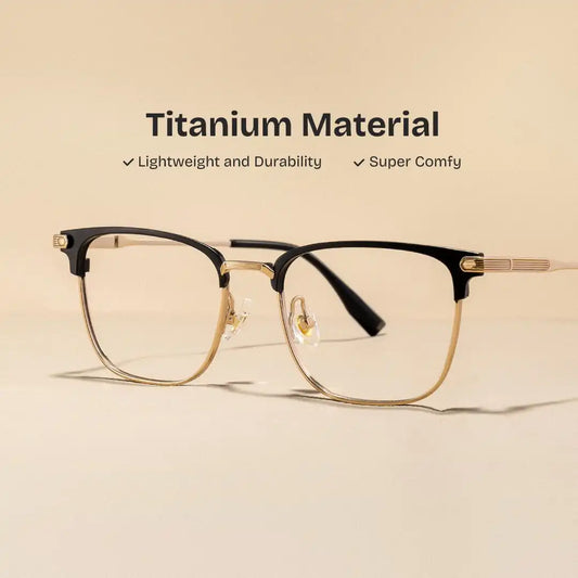 Barrett Gold Browline Glasses