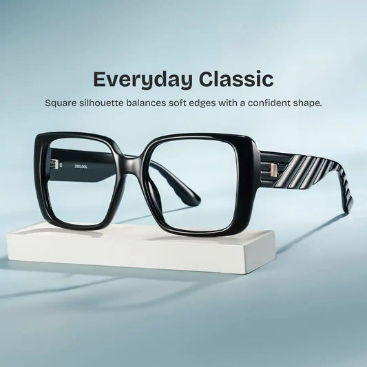 Maya Black Square Glasses