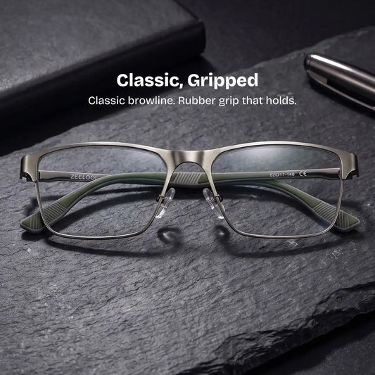 Kellen Silver Browline Glasses
