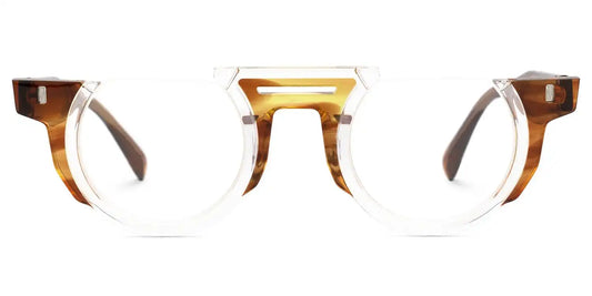 Mastin Brown Round Glasses