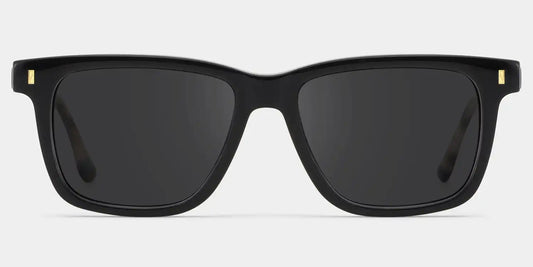 Travis Black Rectangle Sunglasses