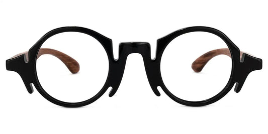 Charlie Black Round Glasses