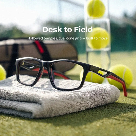 Emory Black Rectangle Glasses