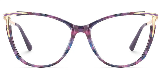 Yomary Purple-Tortoise Cat eye Glasses