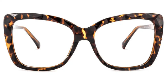 Edna Yellow-Tortoise Rectangle Glasses