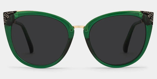 Dalton Dark-Green Cat eye Sunglasses