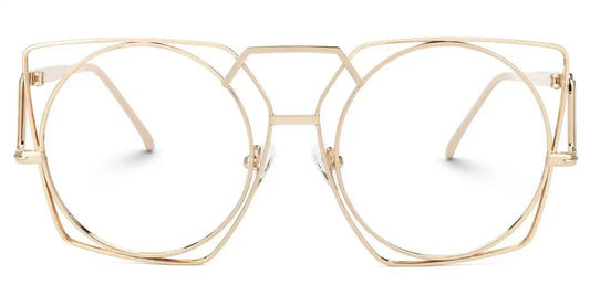 Ybarra Gold Geometric Glasses
