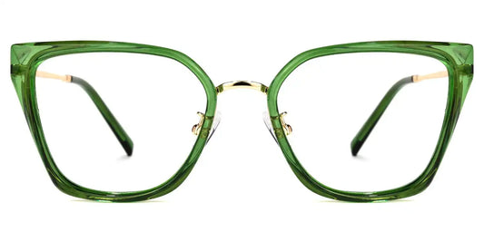 Martine Green Square Glasses