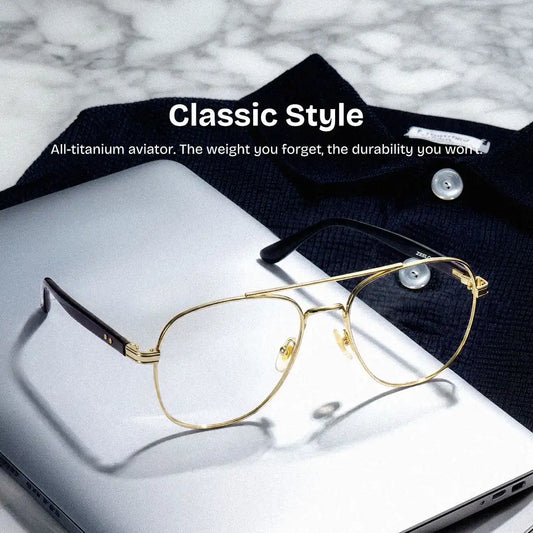 Anderson Light Gold Aviator Glasses
