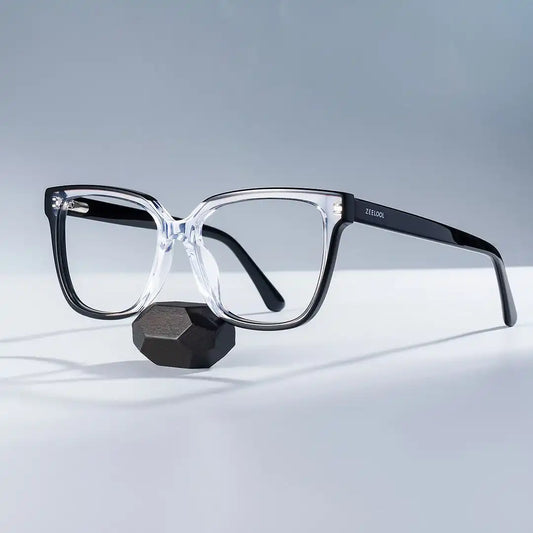 Benguie Black Clear Square Glasses