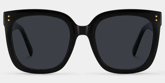 Ebony Black Square Sunglasses