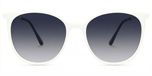 Chanty White Round Sunglasses