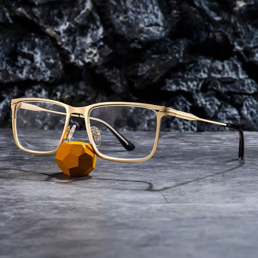 Roxana Gold Rectangle Glasses