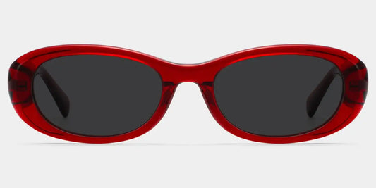 Catherine Red Oval Sunglasses