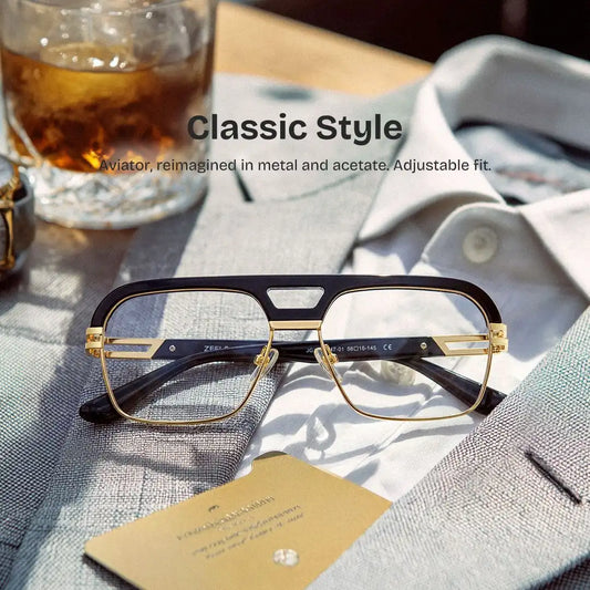 Griff Black Aviator Glasses