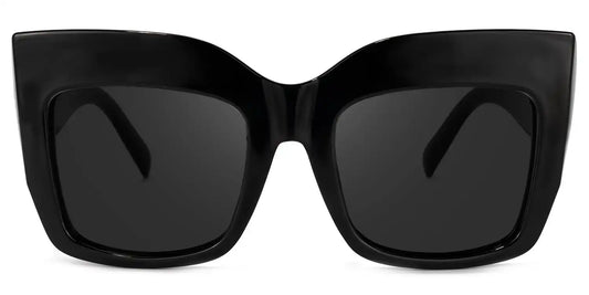 Alberta Black Square Sunglasses