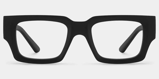 Garza Black Rectangle Glasses