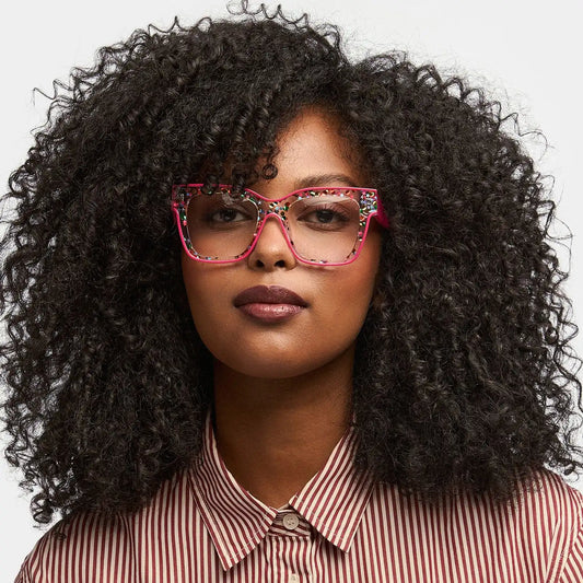 Zerica Rose Red Square Glasses