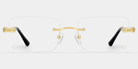 Peavy Gold Rectangle Glasses