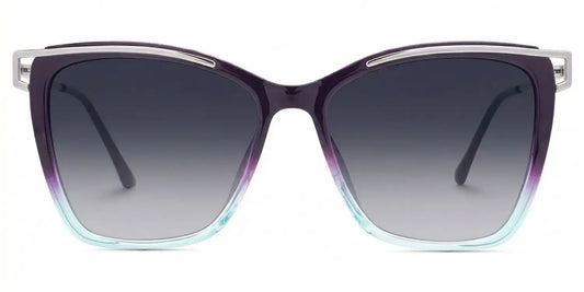 Krystle Purple-Blue Square Sunglasses