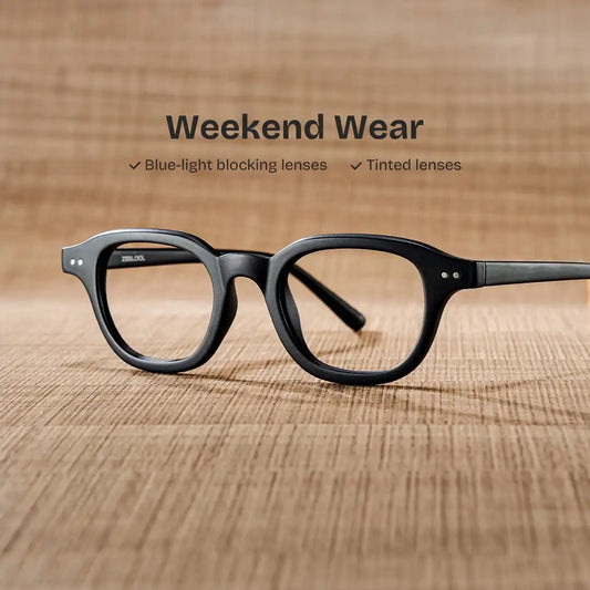 Amber Black Square Glasses