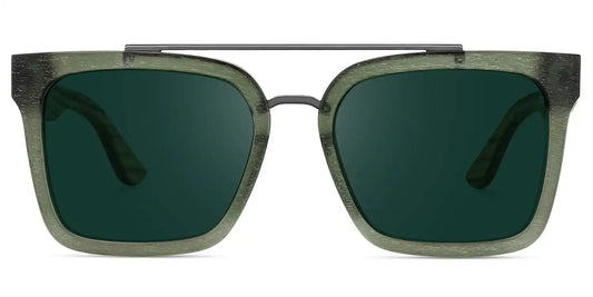 Pascal Green Aviator Sunglasses