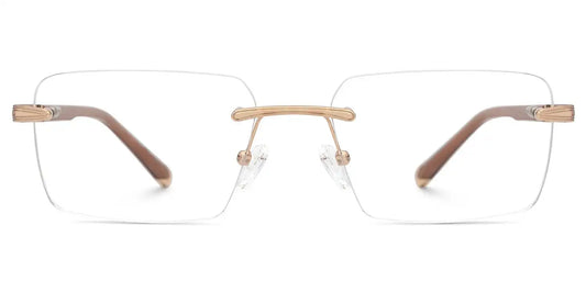 Savitrie Brown Rectangle Glasses