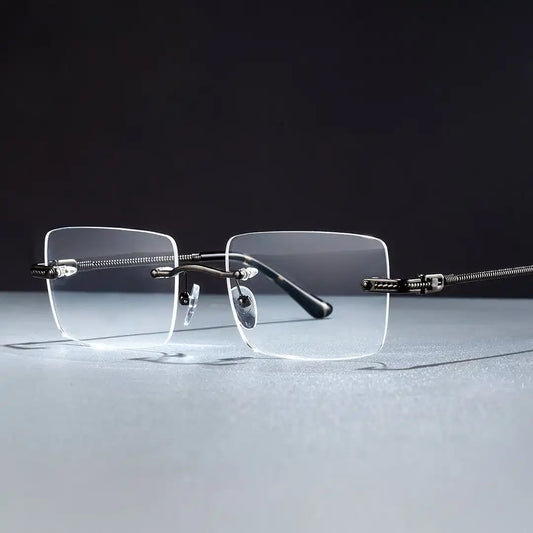 Peavy Gray Rectangle Glasses