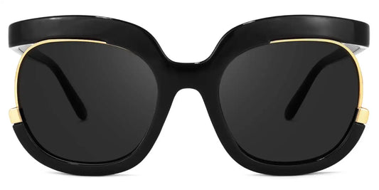 Darice Black Round Sunglasses